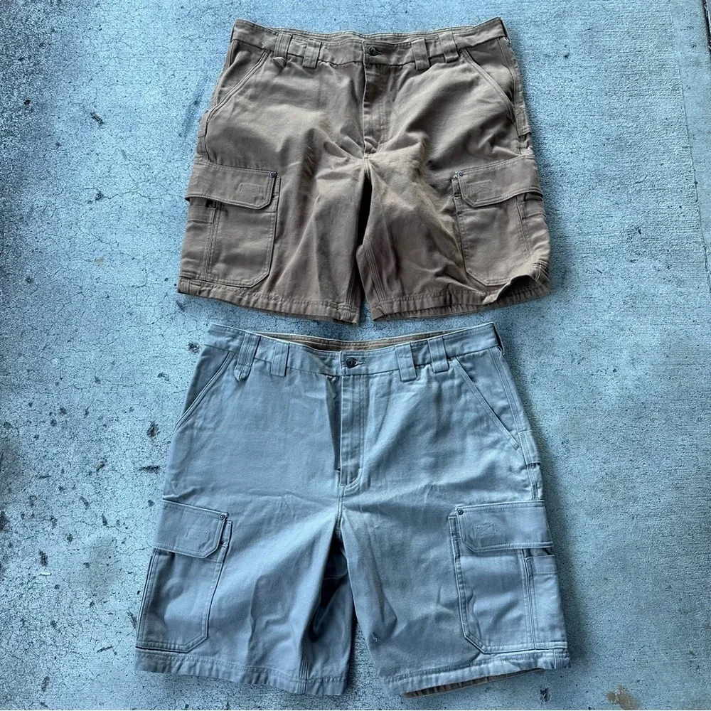 Duluth Flex Fire Hose Relaxed Fit 9” Cargo Shorts Bundle of 2
